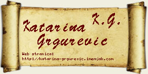 Katarina Grgurević vizit kartica